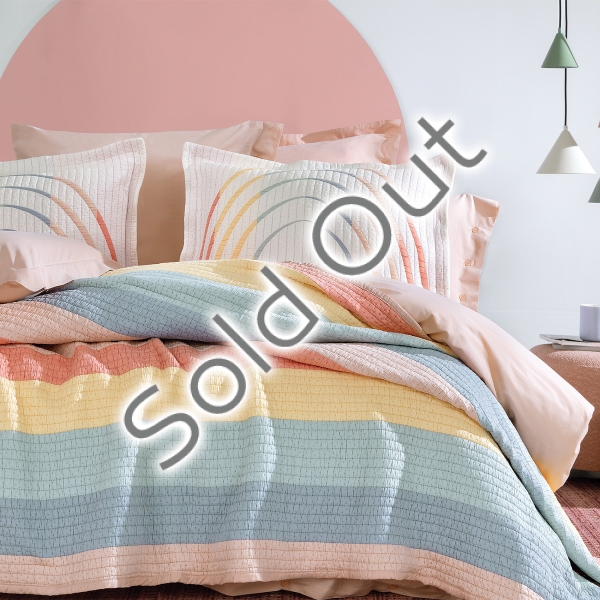 2 Pieces Elrod Single Jacquard Bedspread Set 160 x 240 cm - Pink