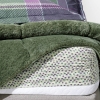 3 Pieces Mosi Single Blanket Quilt Set 155 x 215 cm - Khaki