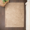 Para Sala Horizontal Stripes Faux Rabbit Fur 160 x 230 cm Rectangular Zymta Winter Carpet - Brown