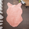 Rabbit Anti Slip Fake Fur Carpet 60 x 90 cm - Pink