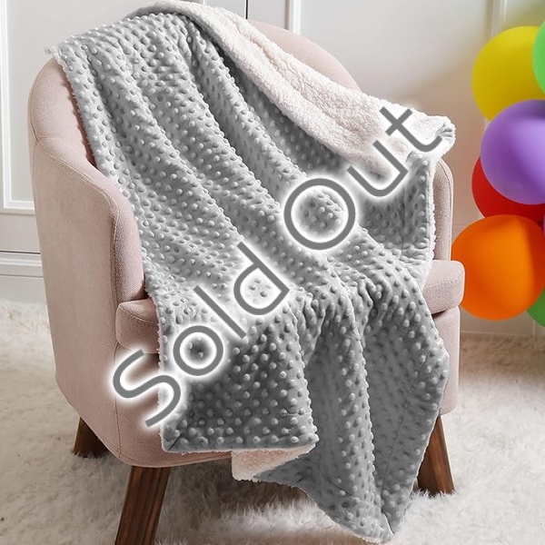 Double Sided Baby Blanket 95 x 75 cm - Grey