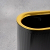 Classic Oval Plastic Dust Without Lid 25.8 x 15.7 x 31 cm - Black 