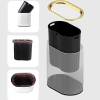 Classic Oval Plastic Dust Without Lid 25.8 x 15.7 x 31 cm - Black 