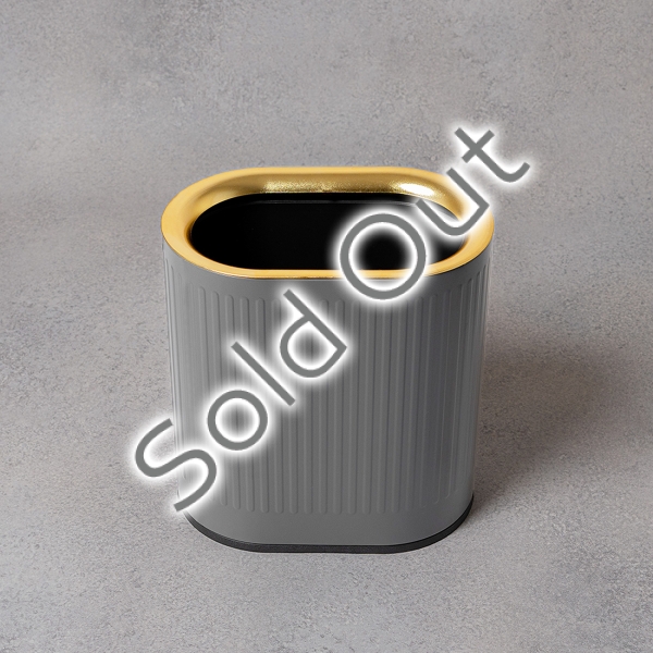 Classic Oval Plastic Dust Without Lid 30.3 x 19.7 x 32.5 cm - Grey 