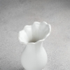Classic Elegant Glass Flower Vase  12 x 10 x 23 cm - White
