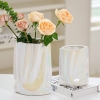 Luxury Ceramic Flower Vase  13 x 9 x 17 cm - Pearl White
