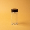 Seasoning Glass Jar With Lid 120 ml - Transparent / Brown