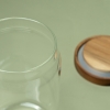 Kitchen Spices Glass Storage Jar With Lid 500 ml - Transparent / Brown