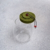 Round Airtight Glass Storage Jar With Lid 0.5 - 1 L - Transparent / Green