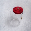 Round Airtight Glass Storage Jar With Lid 0.5 - 1 L - Transparent / Red