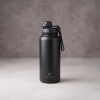 Stainless Steel Water Bottle 1L Double Wall Insulated Bottles, BPA Free Vacuum Flask For Hot and Cold Water Leak Proof Wide Mouth for Office, School, Picnics, Gym and All Age Range (Black)