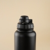 Stainless Steel Water Bottle 1L Double Wall Insulated Bottles, BPA Free Vacuum Flask For Hot and Cold Water Leak Proof Wide Mouth for Office, School, Picnics, Gym and All Age Range (Black)