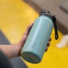 Stainless Steel Water Bottle 1L Double Wall Insulated Bottles, BPA Free Vacuum Flask For Hot and Cold Water Leak Proof Wide Mouth for Office, School, Picnics, Gym and All Age Range (Green)