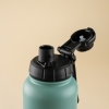Stainless Steel Water Bottle 1L Double Wall Insulated Bottles, BPA Free Vacuum Flask For Hot and Cold Water Leak Proof Wide Mouth for Office, School, Picnics, Gym and All Age Range (Green)