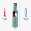 Water Insulated Stainless Steel Cold & Hot Bottle, Portable Leak Proof 500 ml