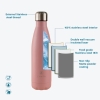 Water Insulated Stainless Steel Cold & Hot Bottle, Portable Leak Proof 500 ml