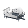 Stainless Steel Expandable Dish Rack with Removable Cutlery Holder, Drip Spout and Large Capacity Dish Rack