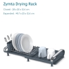 Compact Dish Drainer, Stainless Steel Dish Drying Rack with Removable Cutlery Holder, Kitchen Counter Small Expandable Rack Sink Organization, Utensil Holder