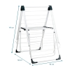 Multifunction Foldable Clothing Drying Rack 141 x 58 x 93 cm - White