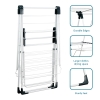 Multifunction Foldable Clothing Drying Rack 141 x 58 x 93 cm - White