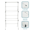 Multi-Functional Folding Clothes Drying Rack 53 x 37 x 107 cm - White / Dark Green