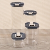 Storage Jar with Lid Airtight Storage Jar for Food, Plastic Storage Container (4 Pieces)