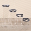 Storage Jar with Lid Airtight Storage Jar for Food, Plastic Storage Container (4 Pieces)