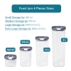 Storage Jar with Lid Airtight Storage Jar for Food, Plastic Storage Container (4 Pieces)