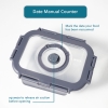 4 Pieces Zymta Vacuum Glass Food Container - Transparent