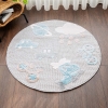 Cloud Round Trip 100 x 100 cm Round Zymta Winter Carpet - Blue / Beige / Cream / Brown