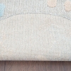Cloud Round Trip 100 x 100 cm Round Zymta Winter Carpet - Blue / Beige / Cream / Brown