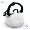 2.5 L Zymta Whistling Stainless Steel Teapot With Ergonomic Handle - Silver
