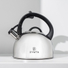 2.5 L Zymta Whistling Stainless Steel Teapot With Ergonomic Handle - Silver