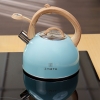  2.5 L Zymta Whistling Stainless Steel Teapot With Ergonomic Handle - Blue