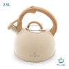 2.5 L Zymta Whistling Stainless Steel Teapot With Ergonomic Handle - Beige