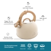 2.5 L Zymta Whistling Stainless Steel Teapot With Ergonomic Handle - Beige