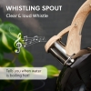 2.5 L Zymta Whistling Stainless Steel Teapot With Ergonomic Handle - Black 