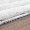 Para Sala Vertical Stripes Faux Rabbit Fur Carpet 160 x 230 cm Rectangular Zymta Winter Carpet - Grey