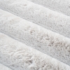 Para Sala Vertical Stripes Faux Rabbit Fur Carpet 160 x 230 cm Rectangular Zymta Winter Carpet - Grey