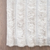 Para Sala Vertical Stripes Faux Rabbit Fur Carpet 160 x 230 cm Rectangular Zymta Winter Carpet - Grey