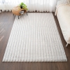 Para Sala Vertical Stripes Faux Rabbit Fur Carpet 160 x 230 cm Rectangular Zymta Winter Carpet - Grey