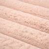 Para Sala Vertical Stripes Faux Rabbit Fur Carpet 200 x 280 cm Rectangular Zymta Winter Carpet - Pink