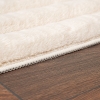 Para Sala Vertical Stripes Faux Rabbit Fur Carpet 160 x 230 cm Rectangular Zymta Winter Carpet - Light Beige