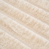 Para Sala Vertical Stripes Faux Rabbit Fur Carpet 160 x 230 cm Rectangular Zymta Winter Carpet - Light Beige