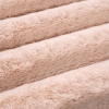 Para Sala Horizontal Stripes Faux Rabbit Fur Carpet 120 x 160 cm Rectangular Zymta Winter Carpet - Pink