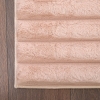 Para Sala Horizontal Stripes Faux Rabbit Fur Carpet 120 x 160 cm Rectangular Zymta Winter Carpet - Pink