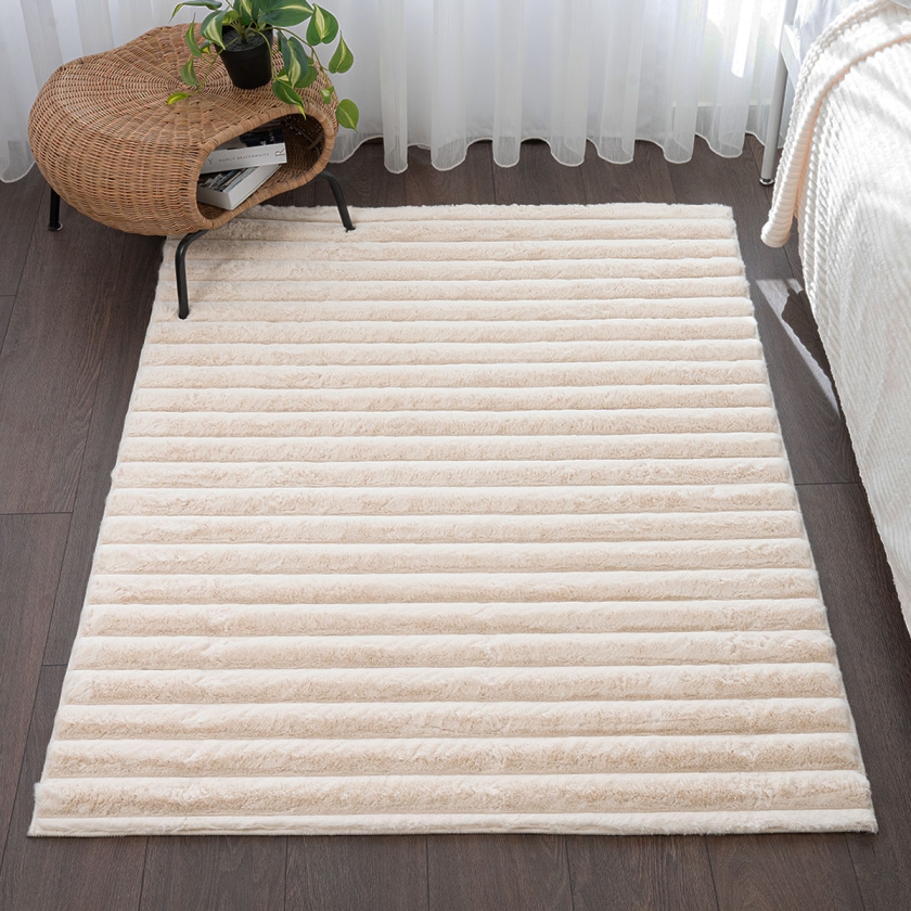 Para Sala Horizontal Stripes Faux R..