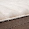 Para Sala Horizontal Stripes Faux Rabbit Fur Carpet 120 x 160 cm Rectangular Zymta Winter Carpet - Light Beige