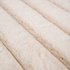 Para Sala Horizontal Stripes Faux Rabbit Fur Carpet 120 x 160 cm Rectangular Zymta Winter Carpet - Light Beige