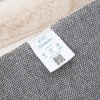 Para Sala Horizontal Stripes Faux Rabbit Fur Carpet 120 x 160 cm Rectangular Zymta Winter Carpet - Light Beige